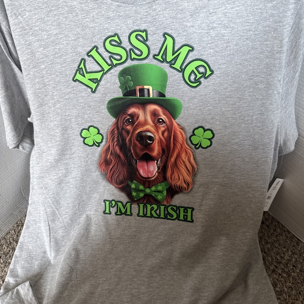 Kiss Me I'm Irish T-Shirt Light Gray Size XL: Way To Celebrate